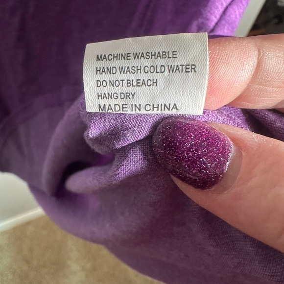 Purple and Gray Long Sleeve Tee 2X - Picture 3 of 4